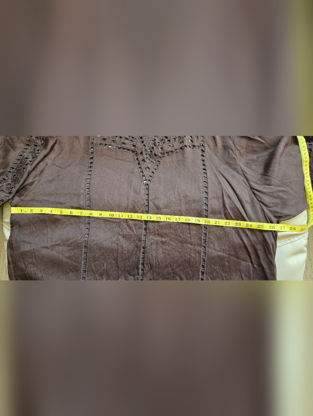 Isabel Marant Brown Viscose Dress With Fringe - Picture 10 of 12